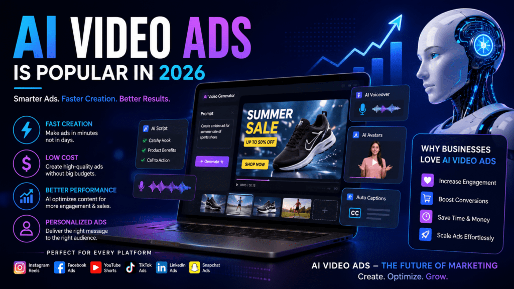 AI Video Ads is popular in 2026 for smarter digital marketing and faster ad creation"